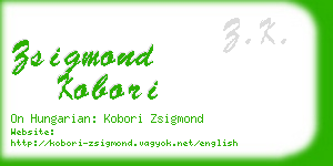 zsigmond kobori business card